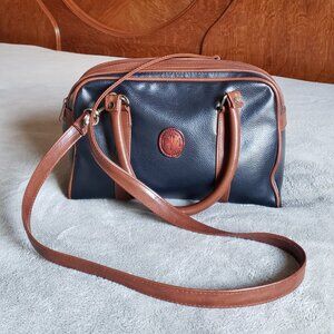 Michael Stevens navy/cognac leather purse